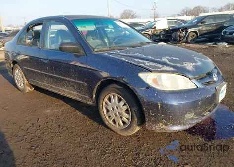 2004 Honda Civic Lx z USA, uszkodzony, nr VIN 2HGES16554H587677